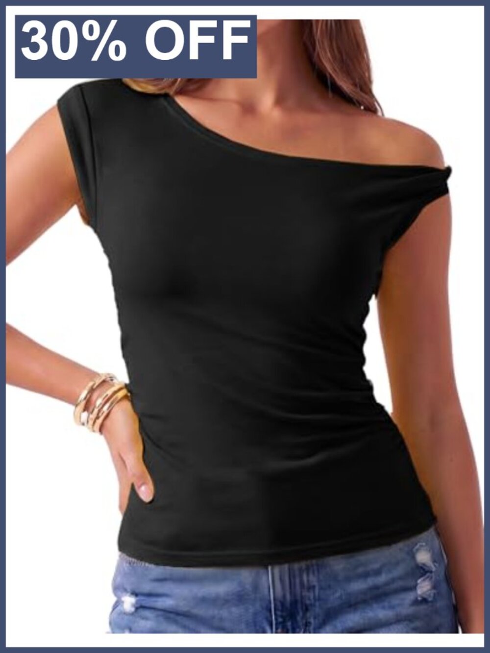 Off Shoulder Sleeveless Tank Top Y2K Going Out Top Silky Smooth Stretch